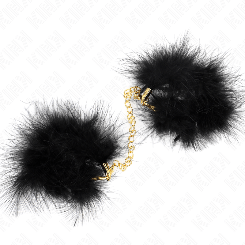KINK - FEATHER HAND CUFFS WITH GOLD CHAIN MODEL 0 - Toys "n" Us