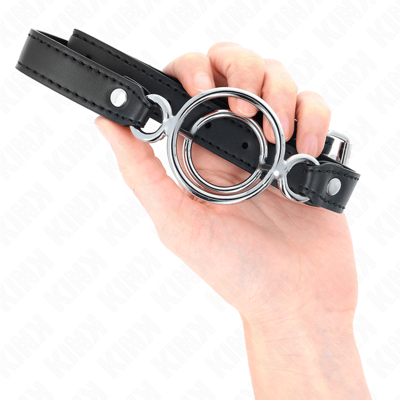 KINK - GAG COM MÚLTIPLOS O - RINGS 5 CM PRETO 63 X 2,5 CM - Toys "n" Us