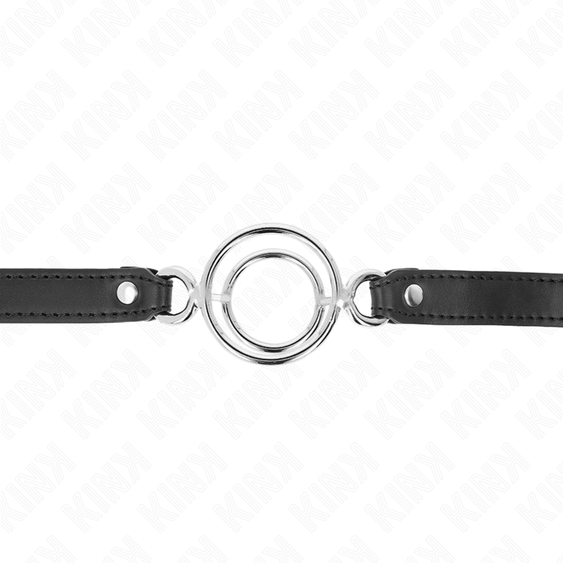 KINK - GAG COM MÚLTIPLOS O - RINGS 5 CM PRETO 63 X 2,5 CM - Toys "n" Us