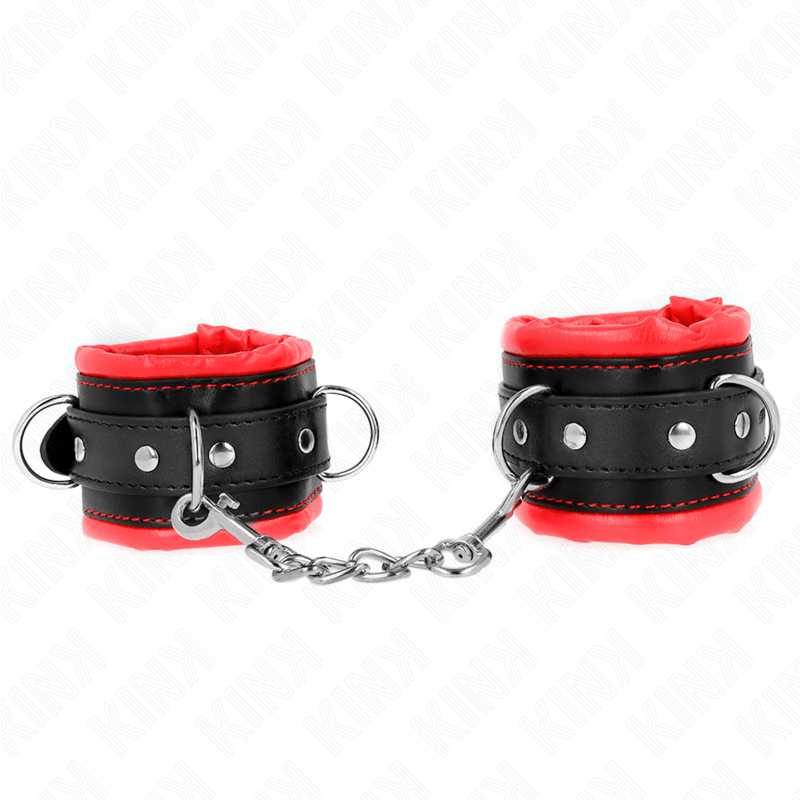 KINK - HEAVY WRIST RESTRAINTS WITH RED FUR LINED ADJUSTABLE 20 - 30 CM X 6 CM - Toys "n" Us