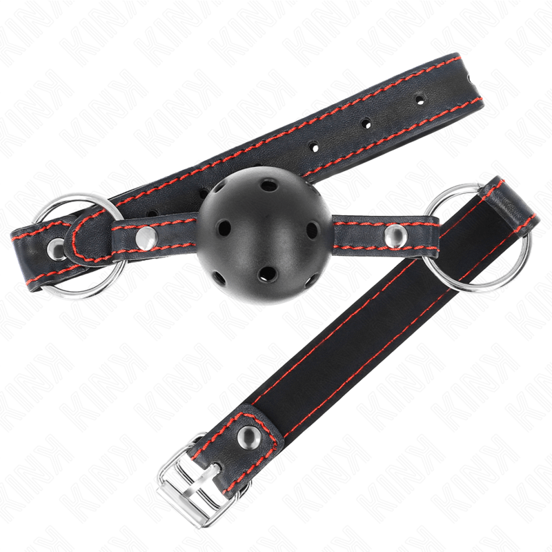 KINK - HOLLOW HARD BLACK BALL GAG MODEL 2 65 x 2.5 CM - Toys "n" Us