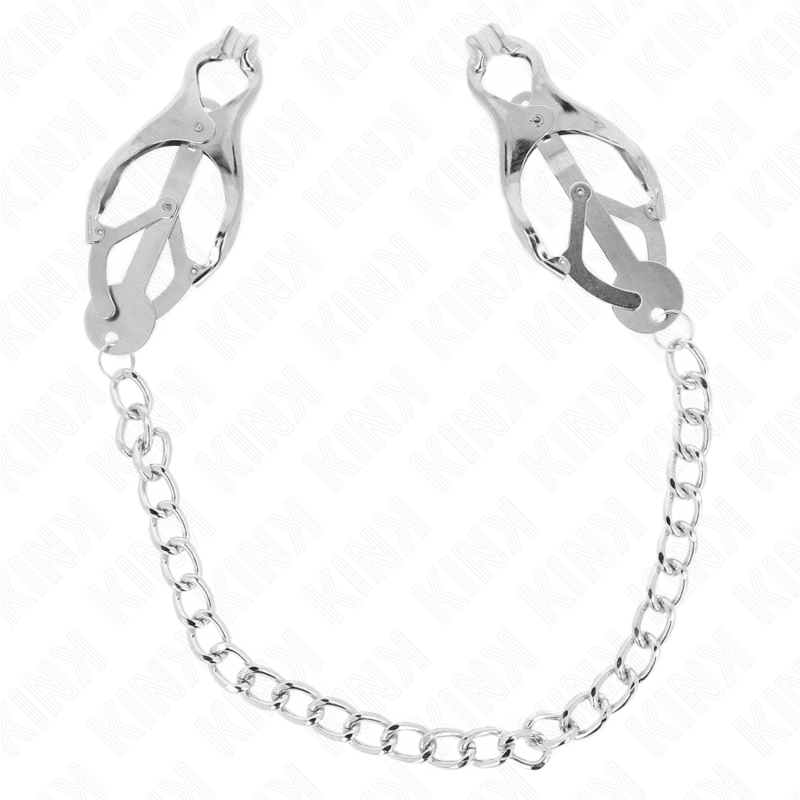 KINK - JAPANESE CLOVER NIPPLE CLAMPS WITH CHAIN SILVER 30 CM - Toys "n" Us