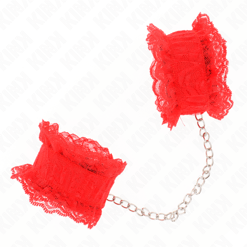 KINK - LACE ELASTIC WRIST RESTRAINTS RED - Toys "n" Us