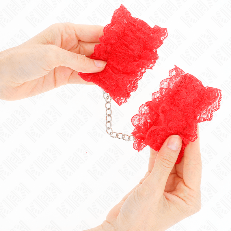 KINK - LACE ELASTIC WRIST RESTRAINTS RED - Toys "n" Us