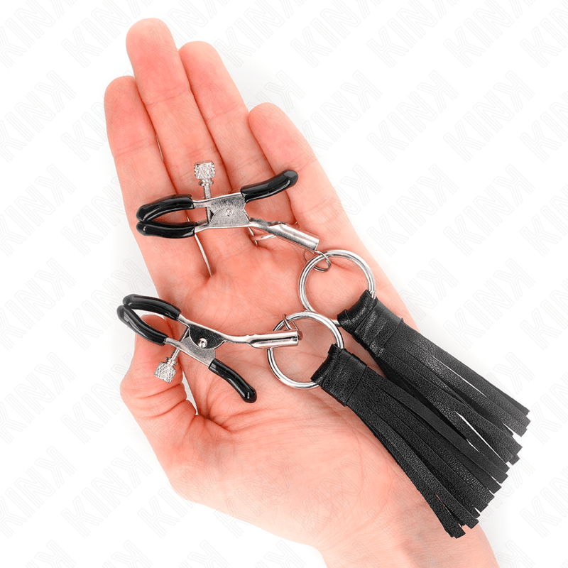 KINK - LEATHERETTE TASSEL NIPPLE CLAMPS 6 CM - Toys "n" Us