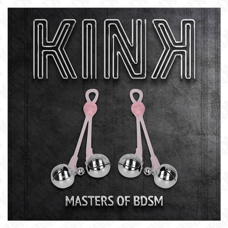 KINK - LUMINOUS SKULL NIPPLE CLAMPS WITH RING BELLS ADJUSTABLE PINK / SILVER - Toys "n" Us