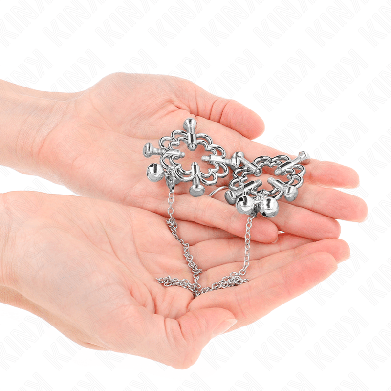 KINK - METAL FLOWER NIPPLE CLAMPS WITH CHAIN - Toys "n" Us