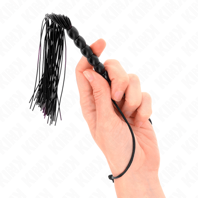 KINK - MINI SILICONE WHIP WITH 6 BLACK BEADS 26 CM - Toys "n" Us