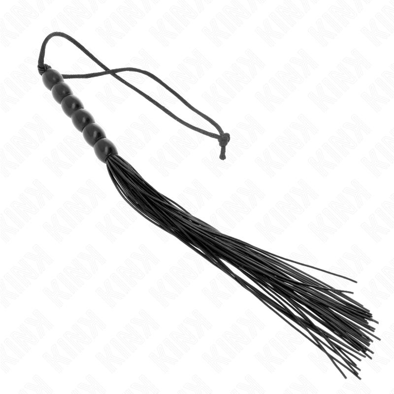 KINK - MINI SILICONE WHIP WITH 6 BLACK BEADS 26 CM - Toys "n" Us