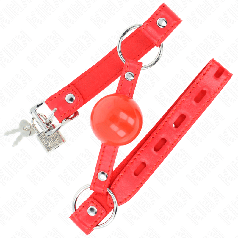 KINK - MORDAÇA BOLA TPE 4 CM COM FECHADURA ROJO 60 x 2 CM - Toys "n" Us
