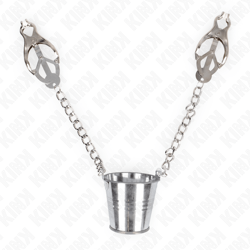 KINK - NIPPLE CLAMPS WITH A BUCKET SILVER - Toys "n" Us