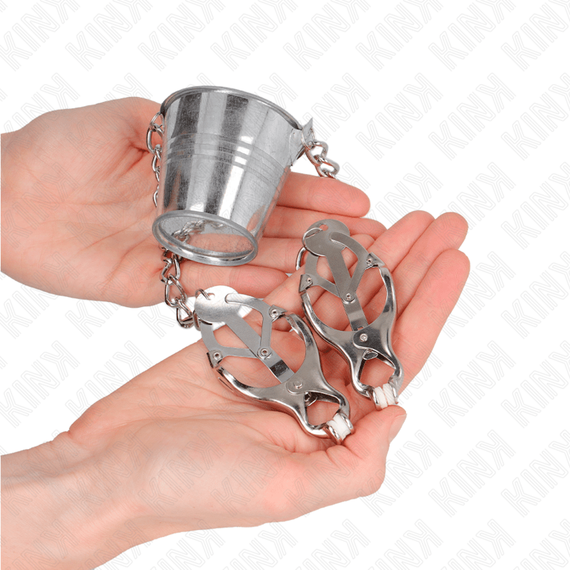 KINK - NIPPLE CLAMPS WITH A BUCKET SILVER - Toys "n" Us