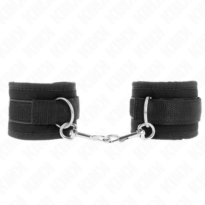 KINK - NYLON BIND HOOK&LOOP WRIST RESTRAINTS BLACK MODEL 2 ADJUSTABLE 18 - 35 CM X 6 CM - Toys "n" Us