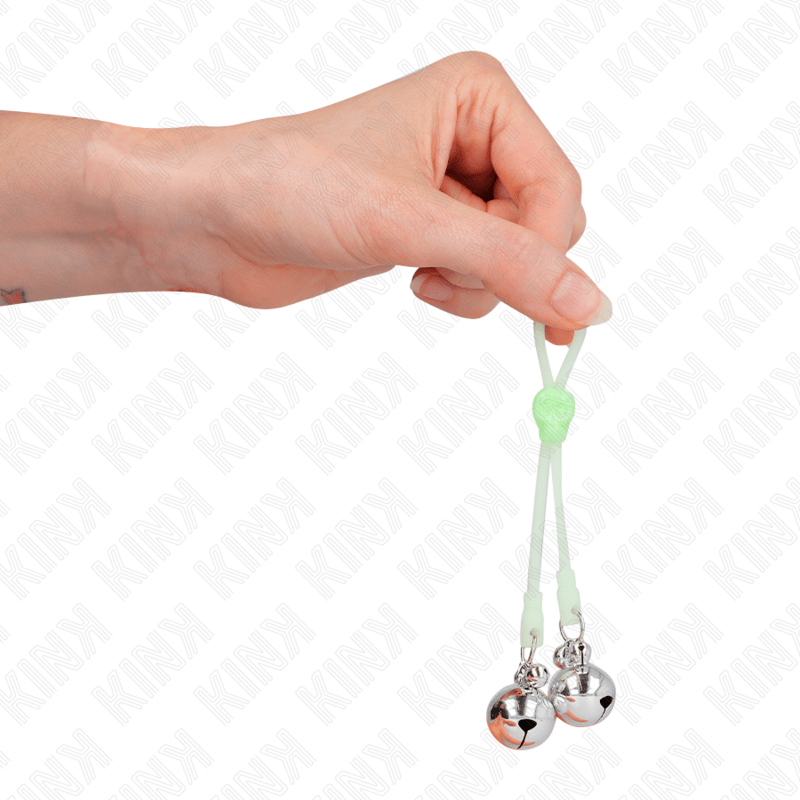 KINK - PINÇAS DE CRÂNIO LUMINOSAS COM ANEL SINOS AJUSTÁVEIS VERDE / PRATA - Toys "n" Us
