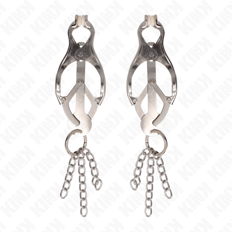 KINK - PINÇAS DE TREVO JAPONÊS COM PEQUENAS CORRENTES PRATA - Toys "n" Us
