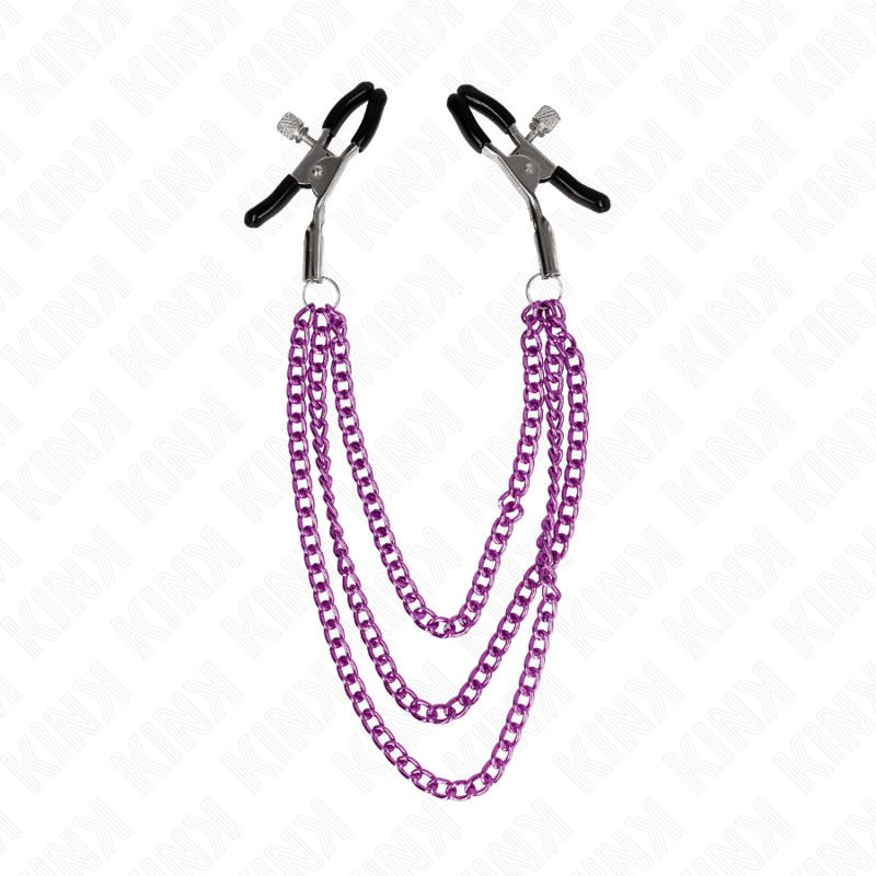 KINK - PINÇAS PARA BICOS COM 3 CORRENTES ROXO 20/23/28 CM - Toys "n" Us