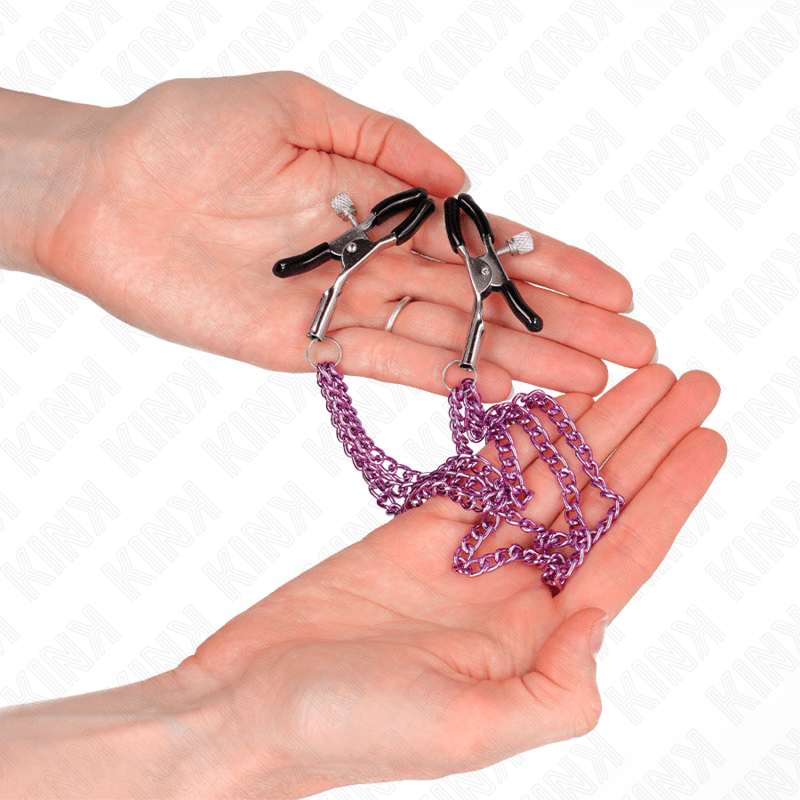KINK - PINÇAS PARA BICOS COM 3 CORRENTES ROXO 20/23/28 CM - Toys "n" Us