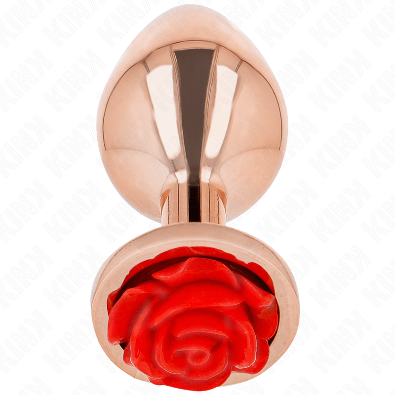 KINK - PINK GOLD ANAL PLUG WITH RED ROSE M - Toys "n" Us