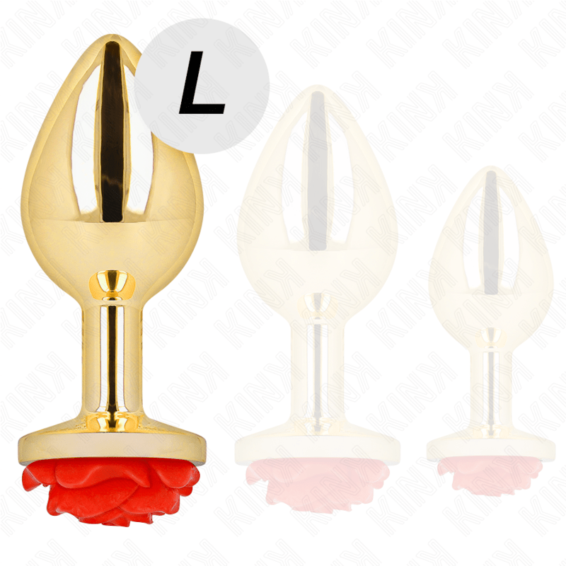 KINK - PLUG ANAL GOLD ROSE RED SIZE L - Toys "n" Us