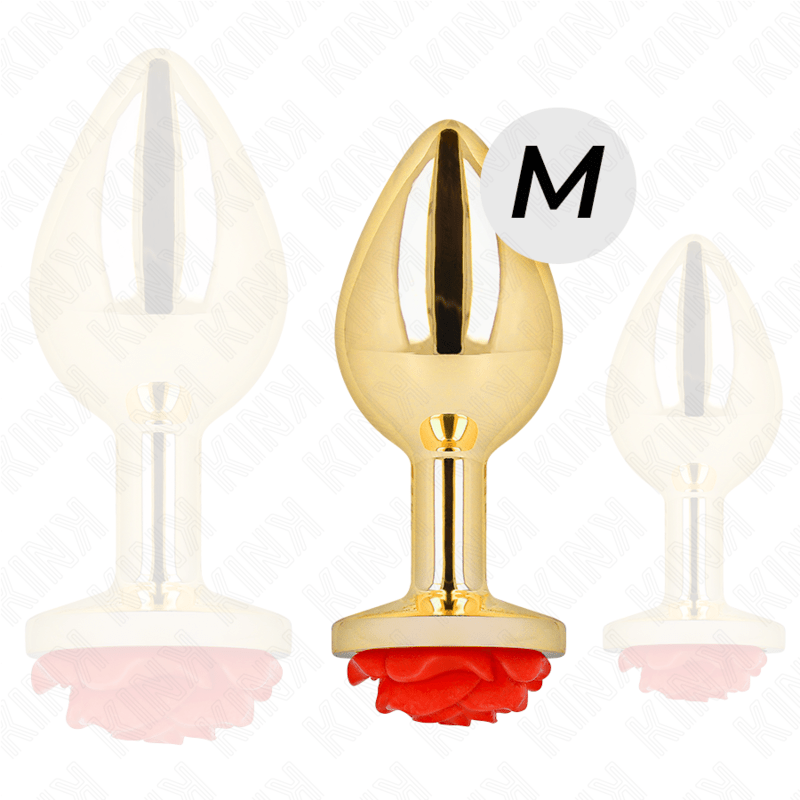 KINK - PLUG ANAL GOLD ROSE RED SIZE M - Toys "n" Us