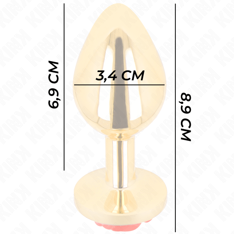 KINK - PLUG ANAL GOLD ROSE RED SIZE M - Toys "n" Us