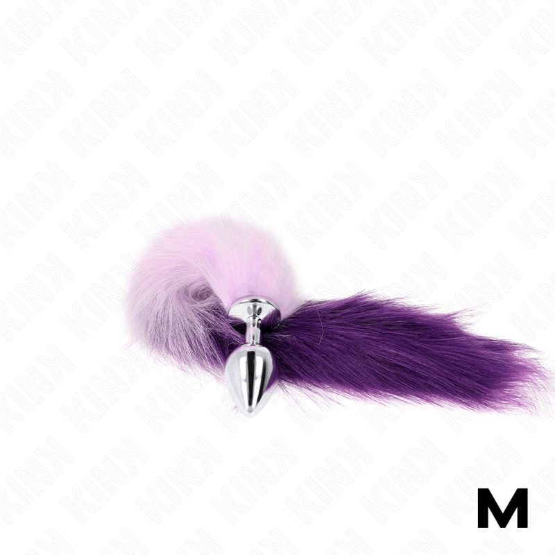 KINK - PLUG ANAL TAMANHO M 8 X 3,5 CM COM CAUDA SINTÉTICA 40 CM ROXO - Toys "n" Us