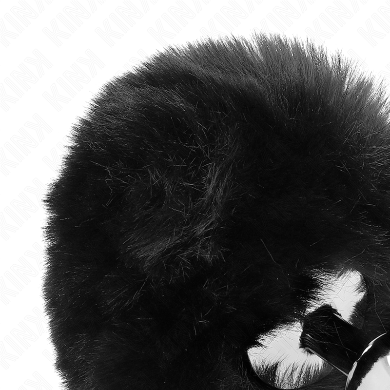 KINK - STAINLESS STEEL PLUG 7 x 3 CM WITH BLACK FAUX FUR RABBIT TAIL 8 CM - Toys "n" Us