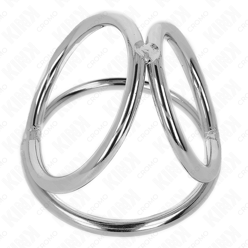 KINK - TRIPLE CHROME METAL PENIS RING 3.2 CM TO 4.5 CM - Toys "n" Us
