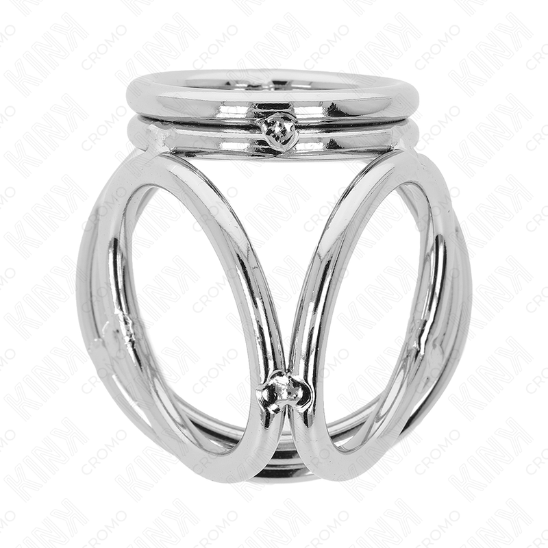 KINK - TRIPLE CHROME METAL PENIS RING 3.8 CM TO 5 CM MODEL 1 - Toys "n" Us