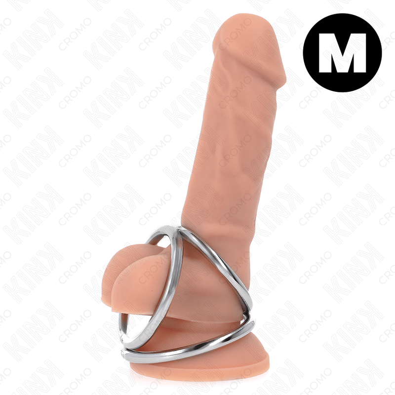 KINK - TRIPLE CHROME METAL PENIS RING 3.8 CM TO 5 CM MODEL 2 - Toys "n" Us