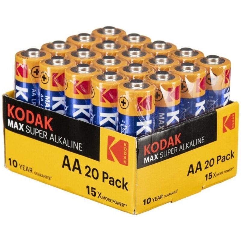 KODAK - MAX ALKALINE BATTERY AA LR6 PACK*20 BATTERIES - Toys "n" Us