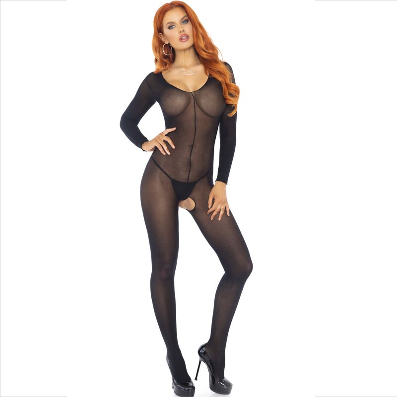 LEG AVENUE - BODYSTOCKING MANGA COMPRIDA PRETO - Toys "n" Us