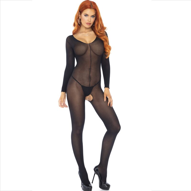 LEG AVENUE - BODYSTOCKING MANGA COMPRIDA PRETO - Toys "n" Us