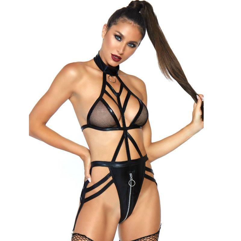LEG AVENUE - CAGE STRAP LIGA TEDDY S/M - Toys "n" Us