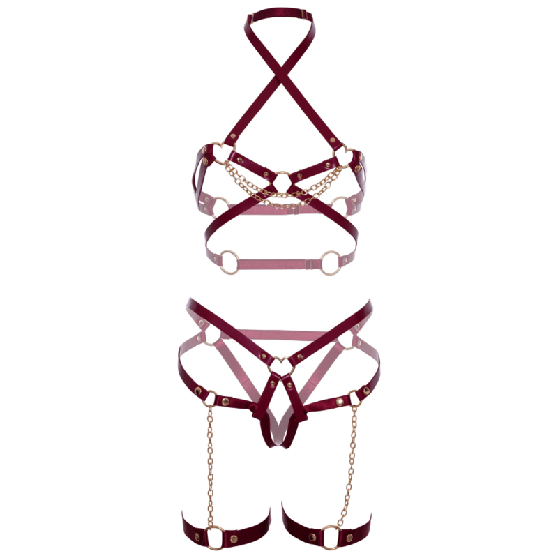 LEG AVENUE - HARNESS BRA & HEART GARTER S - Toys "n" Us