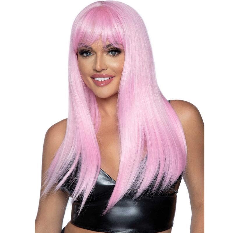LEG AVENUE - LONG STRAIGHT BANG WIG PINK - Toys "n" Us