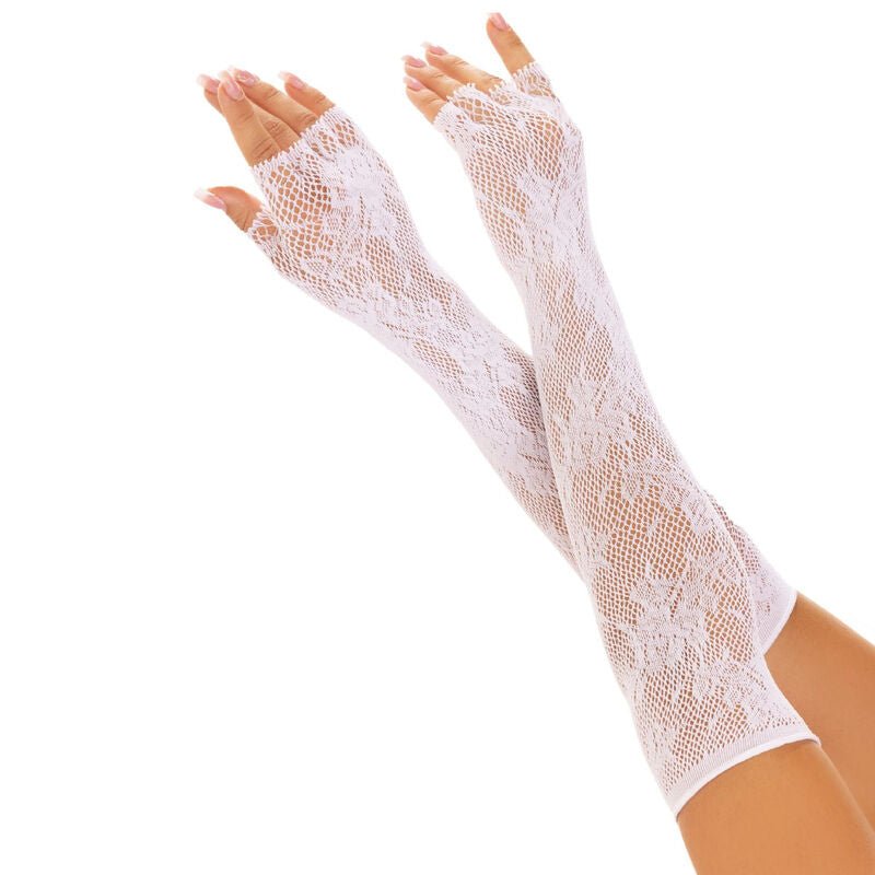 LEG AVENUE - LUVAS SEM DEDOS DA REDE FLORAL PRETAS - Toys "n" Us