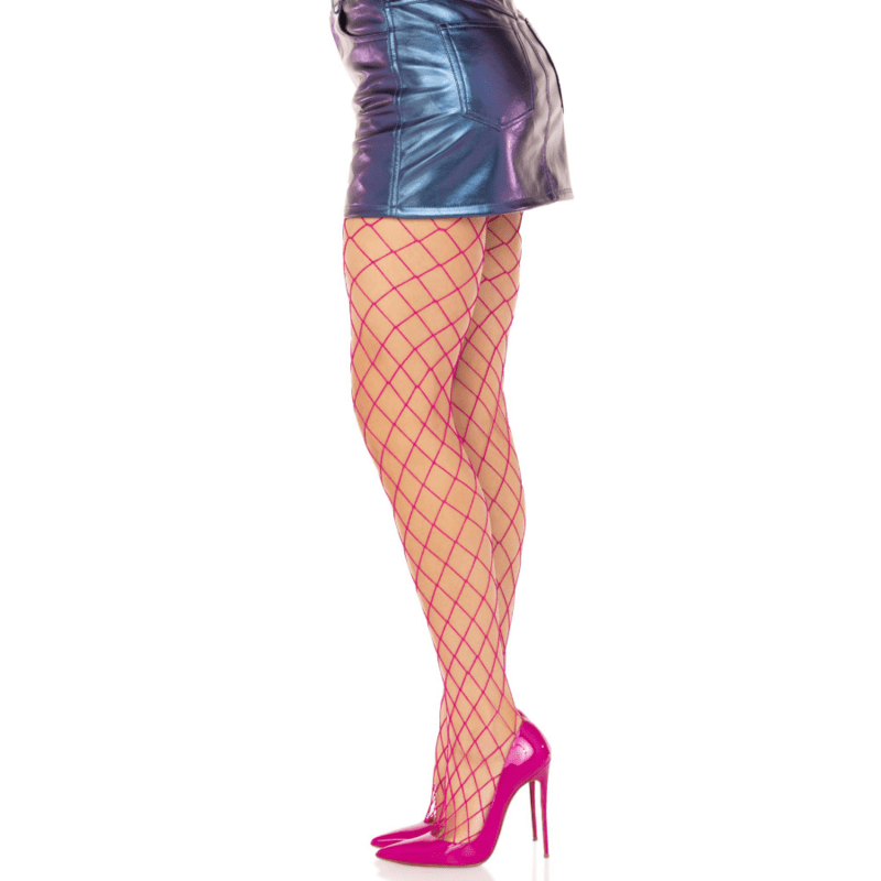 LEG AVENUE - MEIA - CALA DIAMOND FISHNNET ROSA - Toys "n" Us