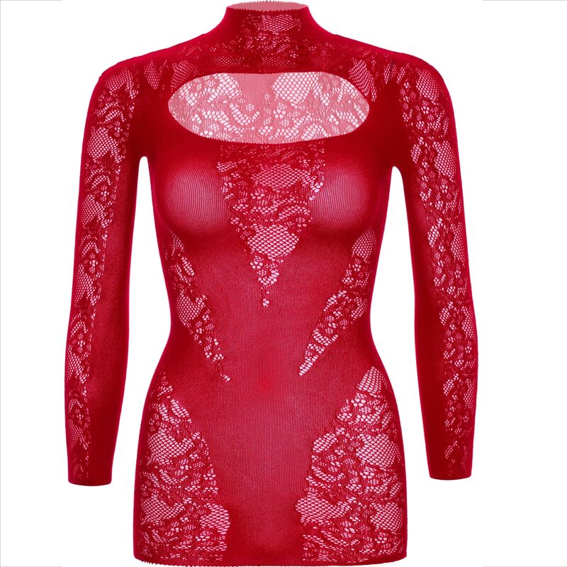 LEG AVENUE - MINI VESTIDO COM RENDA MANGA COMPRIDA VERMELHO - Toys "n" Us