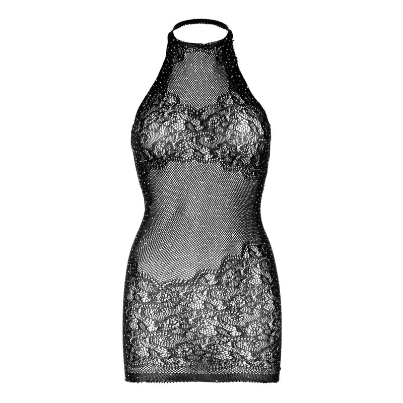 LEG AVENUE - MINI VESTIDO RHINESTONE HALTER TAMANHO ÚNICO - PRETO - Toys "n" Us