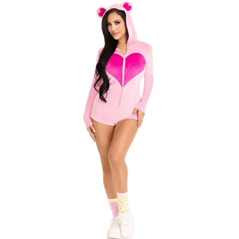 LEG AVENUE - TEDDY BEAR VELVET BODYSUIT PINK M - Toys "n" Us