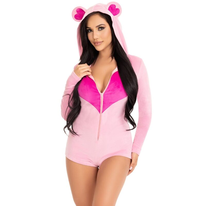 LEG AVENUE - TEDDY BEAR VELVET BODYSUIT PINK M - Toys "n" Us