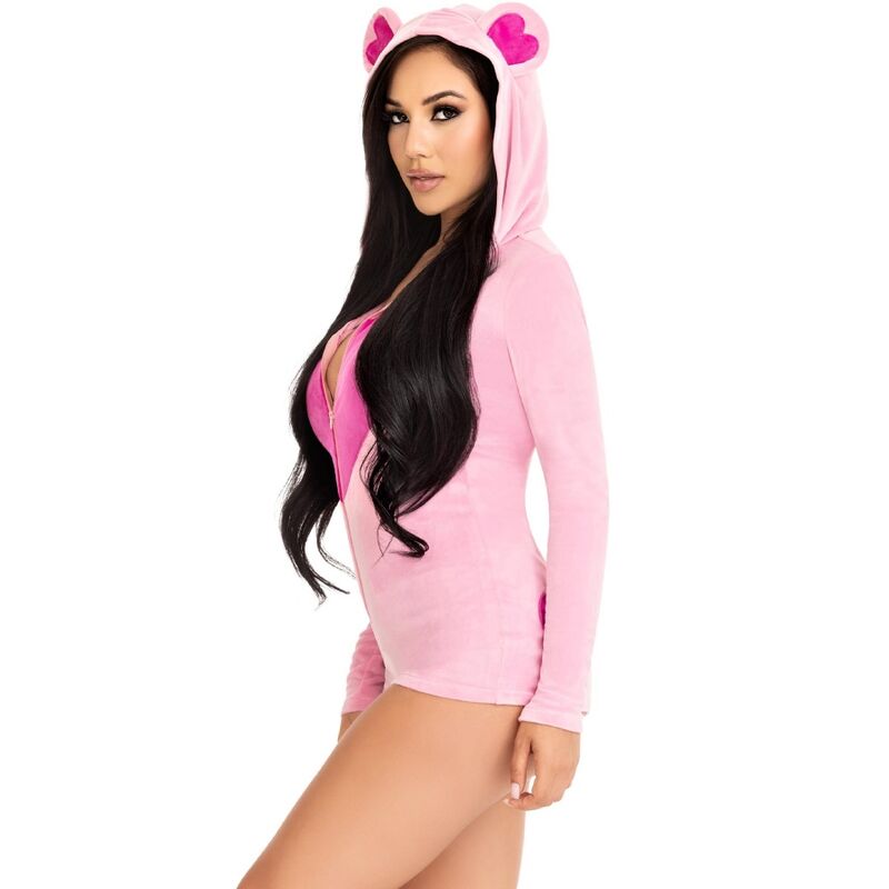 LEG AVENUE - TEDDY BEAR VELVET BODYSUIT PINK M - Toys "n" Us