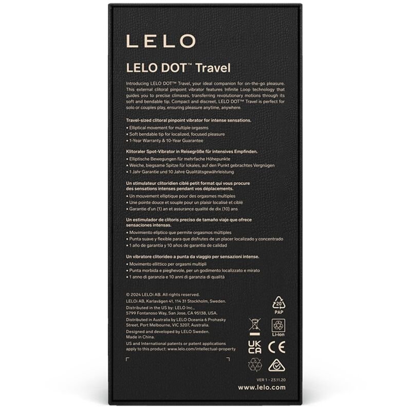 LELO - DOT TRAVEL ESTIMULADOR DE CLITÓRIS ROSA - Toys "n" Us