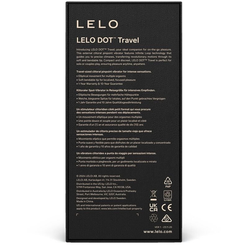 LELO - DOT TRAVEL ESTIMULADOR DE CLITÓRIS ROXO - Toys "n" Us