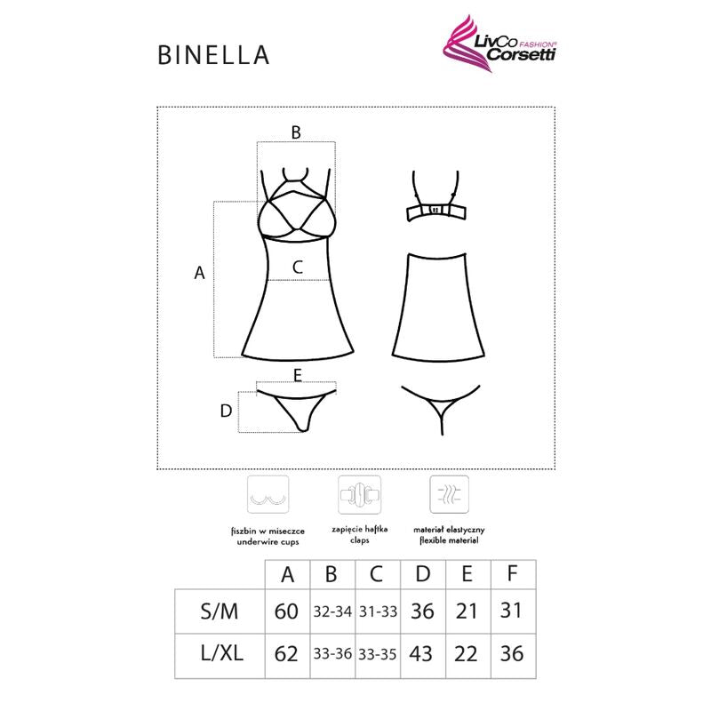 LIVCO CORSETTI FASHION - CONJUNTO BINELLA BABYDOLL + TANGA PRETO - Toys "n" Us