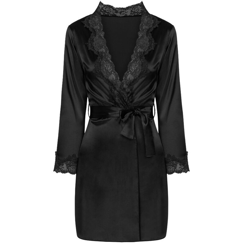 LIVCO CORSETTI FASHION - JACQUELINE LC 90249 DRESSING GOWN + SHIRT + PANTY BLACK L/XL - Toys "n" Us