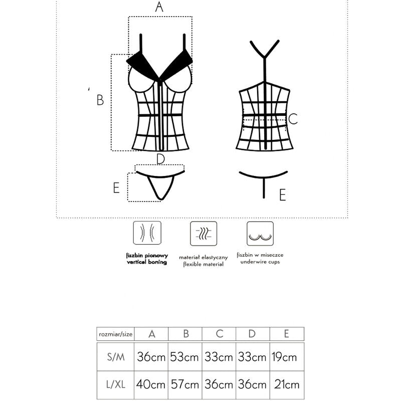 LIVCO CORSETTI FASHION - LAURA LC 20215 CORSET + THONG L/XL - Toys "n" Us