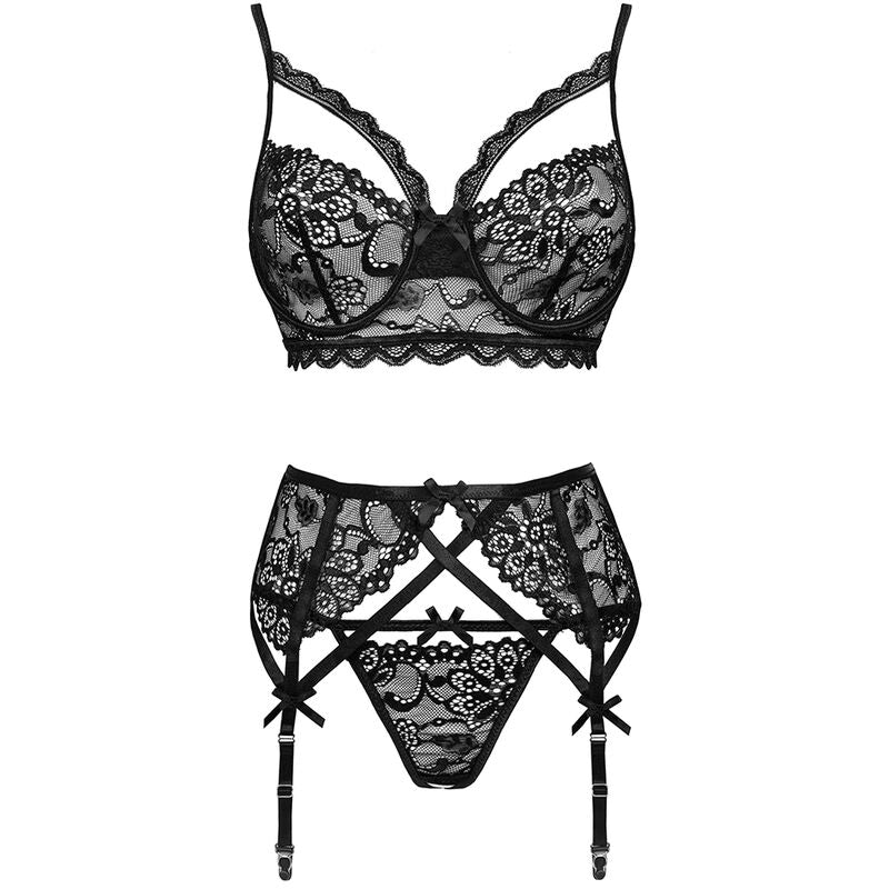 LIVCO CORSETTI FASHION - MORIDAM LC 90552 SUTI + CINTA LIGA + CALCINHA NEGRO - Toys "n" Us