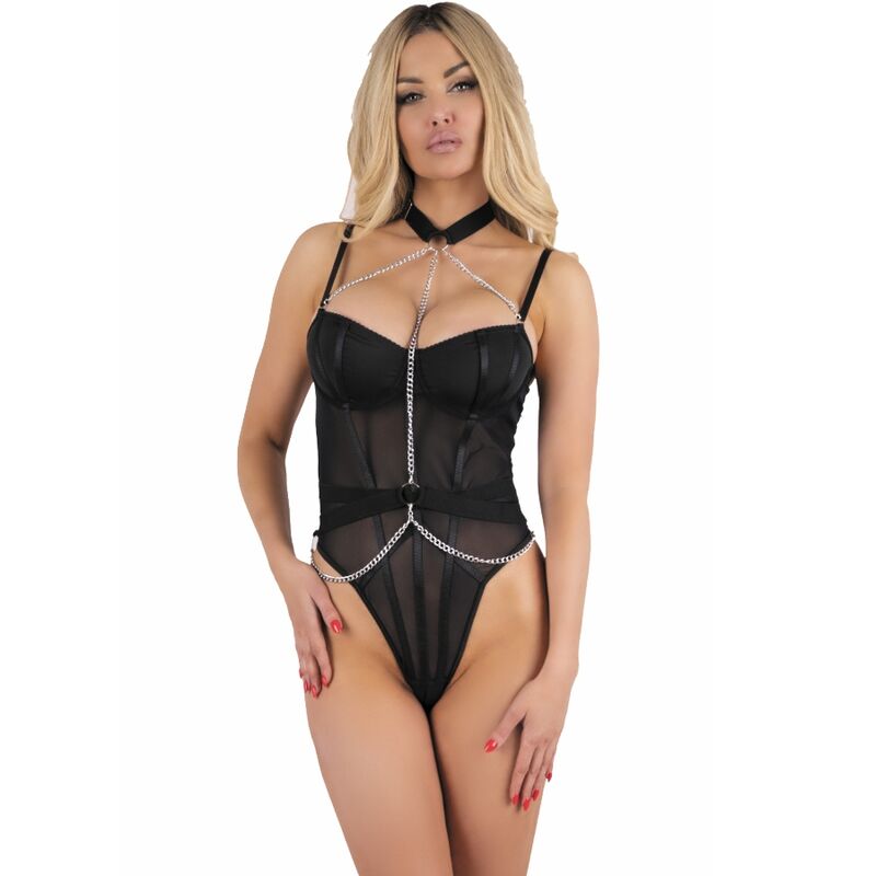 LIVCO CORSETTI FASHION - RUBIKA LC XG079 BODY WITH CHOKER BLACK XL - Toys "n" Us